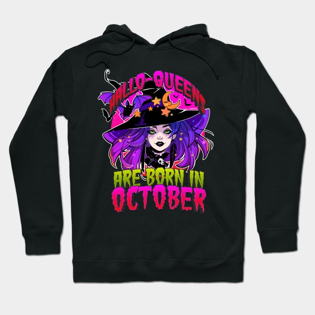 Halloqueens Are Born in October | Queens of Halloween T-Shirt Hoodie by Creatura